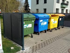 Kontejnerové stání.